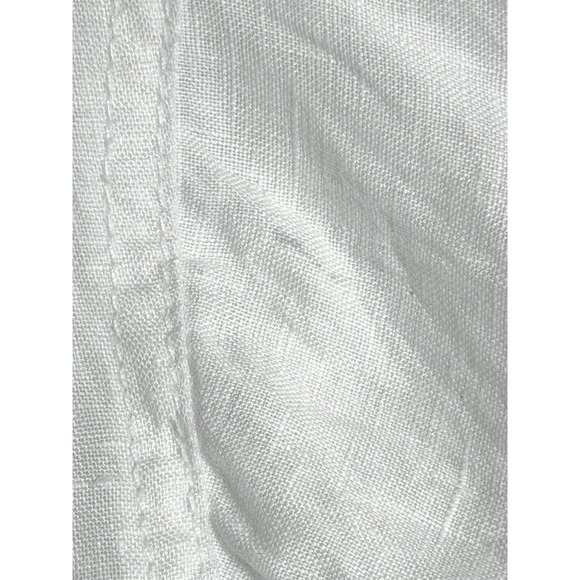 Jones & Co Jones New York White 100% Linen Button Front Trucker Jacket Womens 1X - Picture 3 of 5